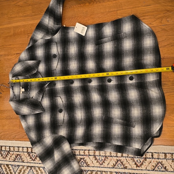 A.N.A. BRAND WOMEN'S BLACK AND WHITE PLAID FLANNEL PLUS SIZE JACKET SIZE 1X - Picture 13 of 16